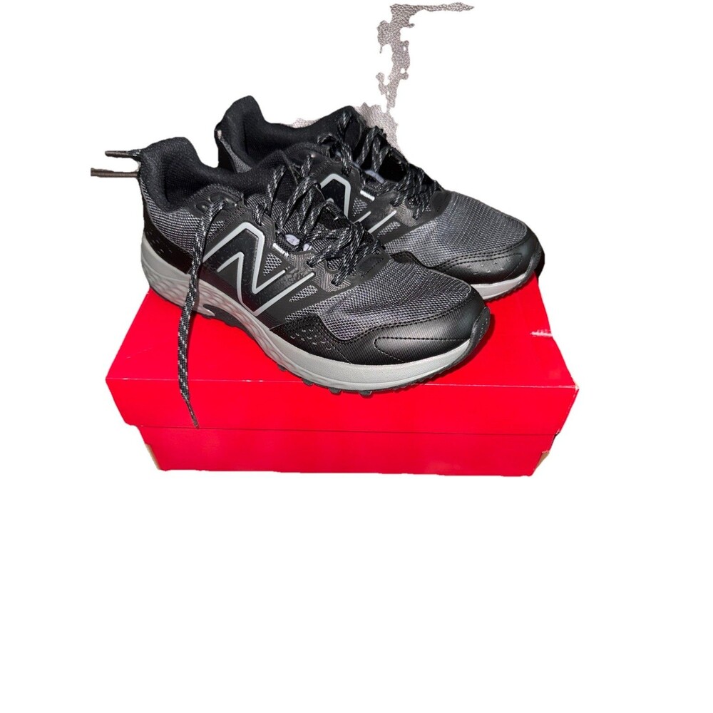 New Balance 410v8 Trail Running Shoe Black Grey Sneaker Men's Size 12 MT410LB8
